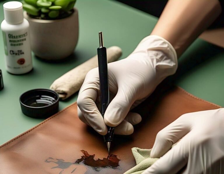 carefully removing ink stains from leather at home