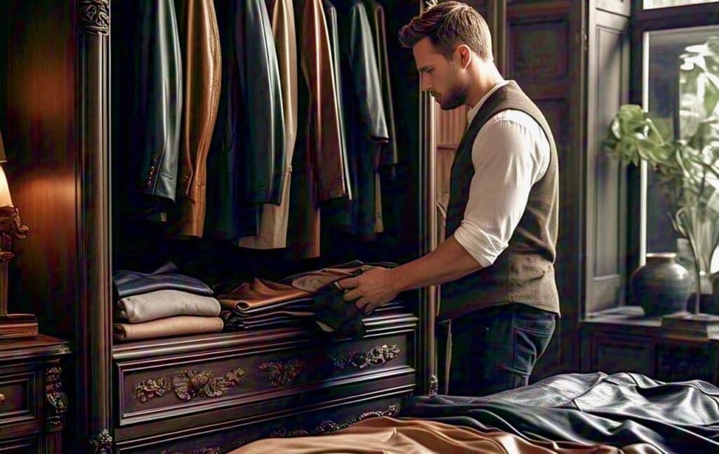storing faux leather properly to avoid damage or getting wrinkles on the leather surface.