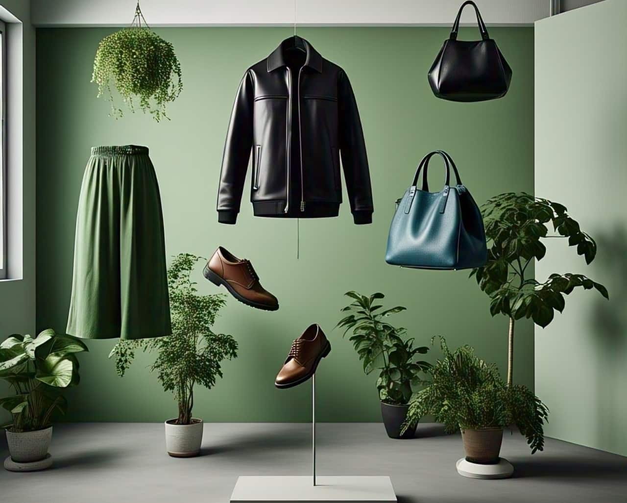 synthetic leather products like jackets, handbags, purse